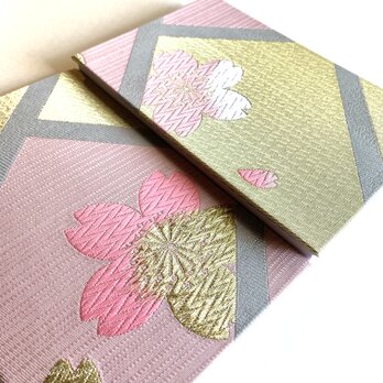 『桜絢爛』　金襴織物御朱印帳　B6 大判サイズ　桜　サクラ　さくら　帯地　帯　一点作品　御朱印帳　御城印帳　桐生織物の画像