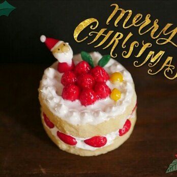クリスマスケーキのミニチュアの画像