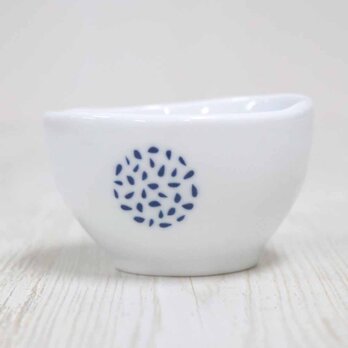 青い粒丸紋煎茶碗【美濃焼】の画像