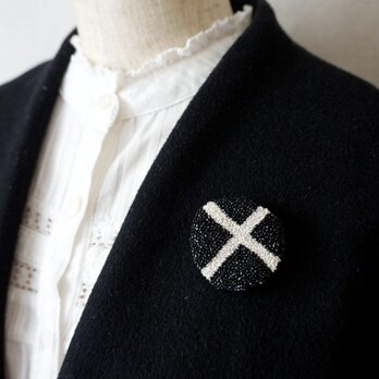 【 one 】アンティークビーズ手刺繍brooch-04の画像