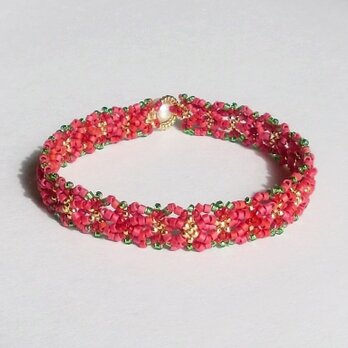 Grass wreath bracelet / ポインセチアの画像