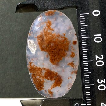 レッドモスアゲート[308] 38x23mm 41Cts　天然石 ルース／カボションの画像