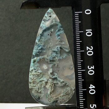 穴あきモスアゲート[309] 51x24mm 51Cts　天然石 ルース／カボションの画像