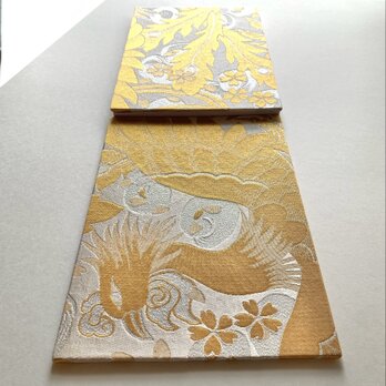 『金翔鳳桜』　B5見開き御朱印帳　見開き御朱印帳　金襴織物御朱印帳　鳳凰　桜　平和　繁栄　生命　調和　金襴生地　桐生織物の画像