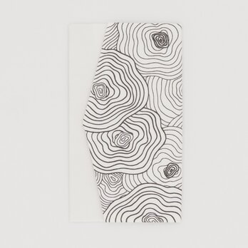 京友禅　金封袱紗（ふくさ）『ONE TONE』　椿　白基調・モノトーン