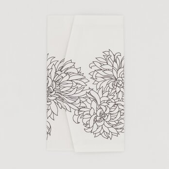 京友禅　金封袱紗（ふくさ）『ONE TONE』　菊　白基調・モノトーンの画像