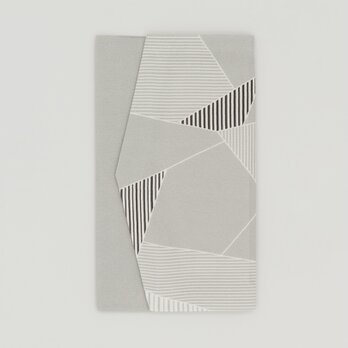 京友禅　金封袱紗（ふくさ）『ONE TONE』　氷割　グレー基調・モノトーンの画像