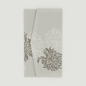 京友禅　念珠入れ『ONE TONE』　菊　グレー基調・モノトーン