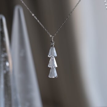 シルバーSサイズ　Tiny tree necklace　ツリーネックレス　星　クォーツ　クリスマスツリーの画像