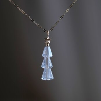 K10yg / Mサイズ　Tiny tree necklace　ツリーネックレス　星　クォーツ　クリスマスツリーのコピーの画像