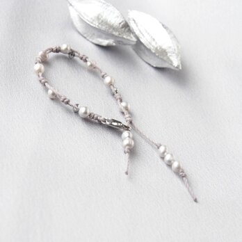 Spangled Bag Charm（淡水パール）-silver color-の画像