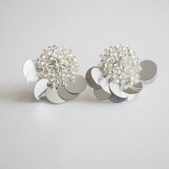 『Beadspan round 粒々 』（シルバー）ピアス/イヤリング【受注】の画像