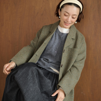 大人が着たいお洒落なウールコート　ミドル丈コート　　191205-13の画像