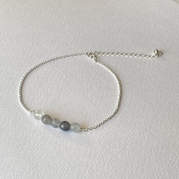 Silver925アンクレットアクチノライト・イン・クォーツの画像