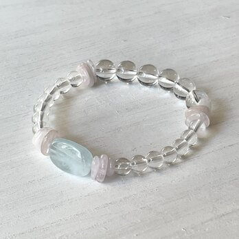 ブレスレット♡アクアマリン×モルガナイトの画像