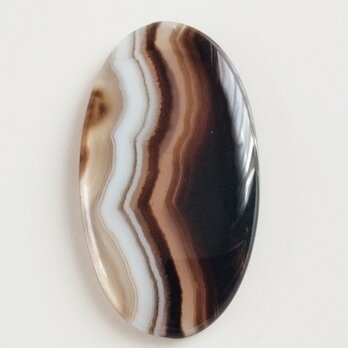 ブラックバンデッドアゲート　42x23mm　ルースの画像