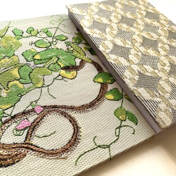 『艶陽』　竹内栖鳳御朱印帳　額絵織物御朱印帳　巳年　富　財　芸術　蛇　自然　生命　神秘　幸運　B6大判サイズ　桐生織物の画像