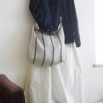 StripeLinen ２wayBagの画像