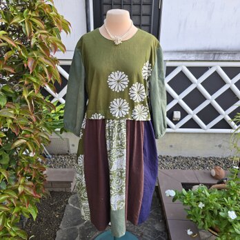 着物リメイク　古布　手作り　風呂敷　チュニックの画像