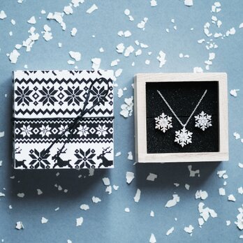 雪の結晶 ネックレス ピアス 2点セット シルバー925の画像