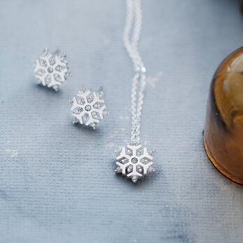 雪の結晶 ネックレス ピアス 2点セット シルバー925