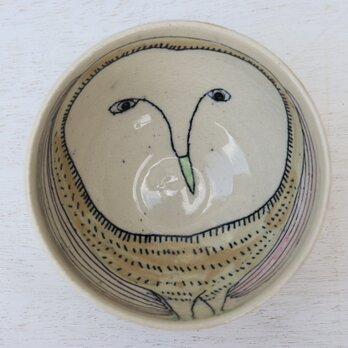 茶碗　フクロウ