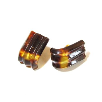 70s Tortoiseshell Design Earringsの画像
