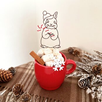 うさぎのホットチョコレートの画像