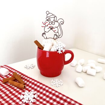 ぷっくりシマリスのホットチョコレートの画像