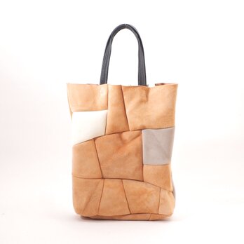 ＜在庫sale即納＞つぎbagM（pink,gray,white）/山羊革/リバーシブル/ハンドバッグ/HB048の画像