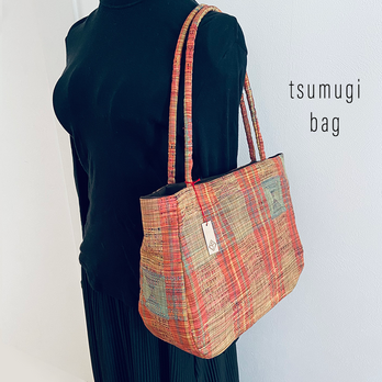 tsumugi bag | 格子の画像