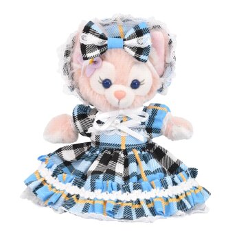 リーナベル 服 着せ替え コスチューム ボンネット付ドレス ブルー 本体無 ぬいぐるみチャーム用 送料無料の画像