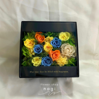 【colorful jewelry box/Box flower】プリザーブドフラワーの画像
