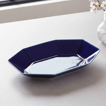 八角多用皿 瑠璃 【美濃焼】