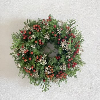 赤い実と森のクリスマス(小）の画像