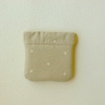 星空バネポーチ（ミニ・ベージュ）