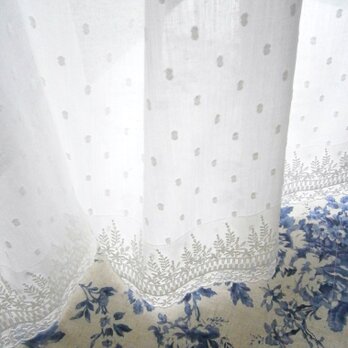 小さなcaféstyle 花刺繡×DotsCottonの画像