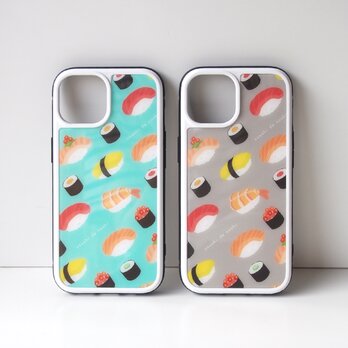 ＜iPhone＞強化ガラススマホケース【お寿司deすし】の画像