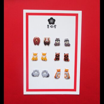 【選べるピアス】動物Ｆ【片耳1個売りです】の画像