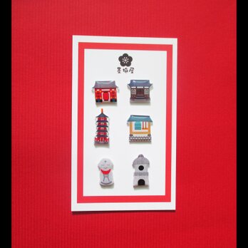【選べるピアス】お寺【片耳1個売りです】の画像