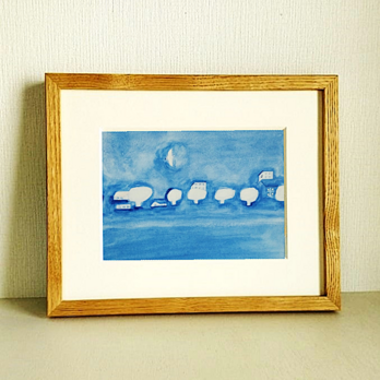 原画「夜明け前」 ※木製額縁入り（インチサイズ）の画像