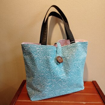 着物　手さげバッグ（中横）ボタン付き