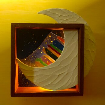 小函月夜～月と街あかりのオブジェの画像