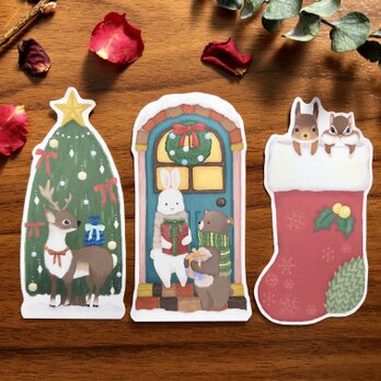 bookmark（しおり）〜どうぶつ達のクリスマス〜　３枚入りの画像