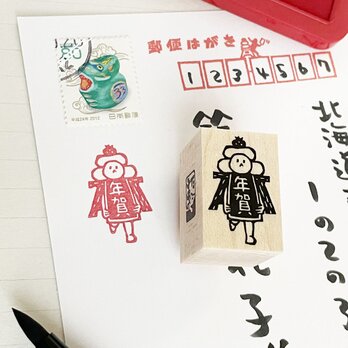 年賀はんこ　自立式鏡餅の画像