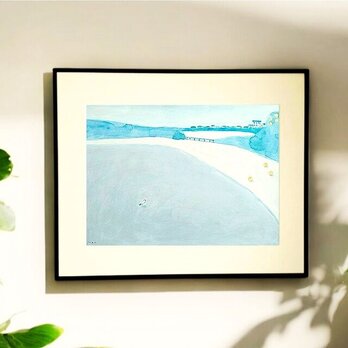 一点物｜原画「冬のある日」※額縁入り（四つ切サイズ）インテリアアート