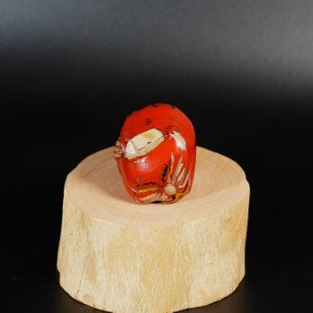 Netsuke Makie Nemuri Neko - Negoro 001  根付　蒔絵　眠り猫　(根来)の画像