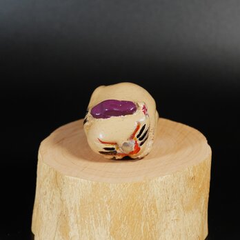 Netsuke Makie Nemuri Neko - Shiro 002  根付　蒔絵　眠り猫　(白)の画像