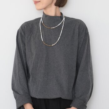 double necklace whiteの画像