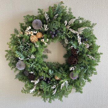 ♦受注制作♦  森のクリスマスⅡ  ~瑠璃玉アザミと木の実の画像